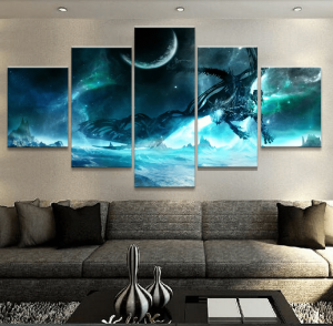 Blue dragon painting | Armored Drake