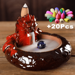 Ceramic dragon incense burner | Armored Drake™