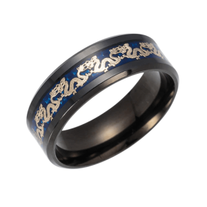 Black Chinese dragon ring | Armored Drake