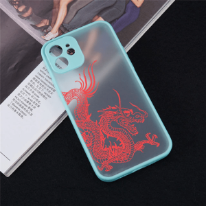 Clear dragon phone case blue | Armored Drake