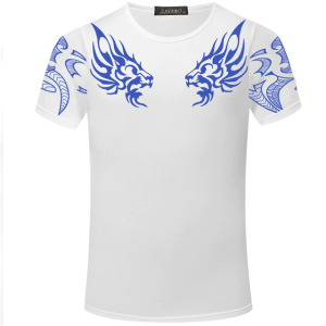 Double dragon t shirt white | Armored Drake