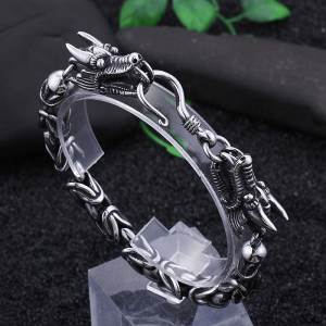 Dragon bracelet with head | Armored Drake