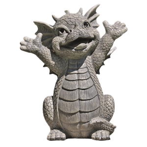 Dragon lawn ornament luminous happy | Armored Drake™
