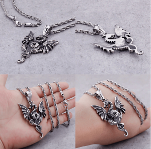 Dragon necklace for men | Armored Drake
