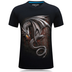 Dragon print t shirt | Armored Drake