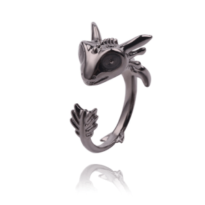 Dragon ring women black | Armored Drake