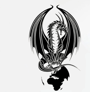 Dragon vinyl sticker | Armored Drake