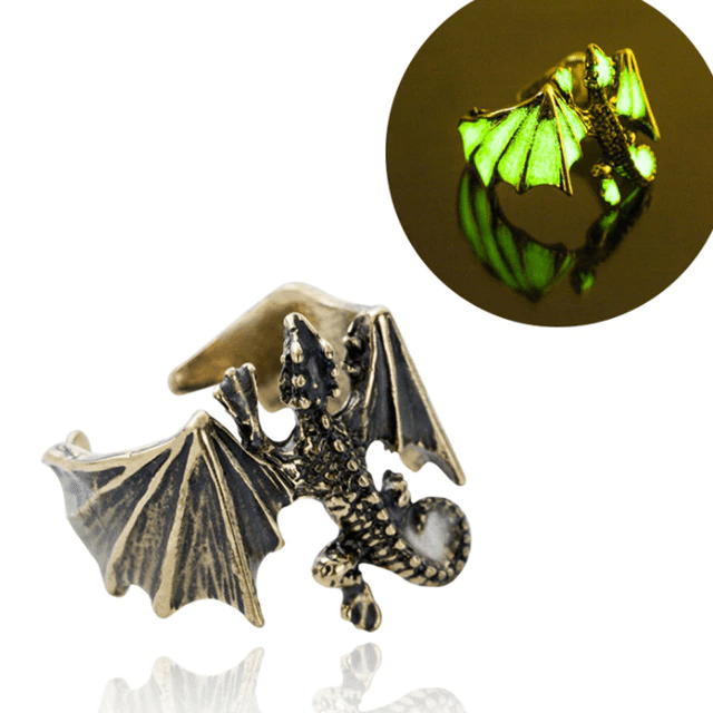 Bronze glowing dragon ring | Armored Drake