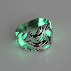 Green luminous dragon ring | Armored drake