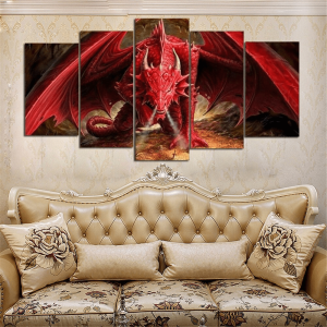 Red dragon painting | Armored Drake™