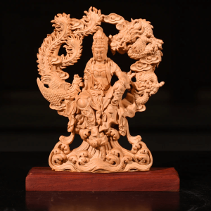 Wooden chinese dragon statue | Armored Drake™