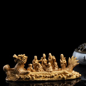 Wooden dragon sculpture | Armored Drake